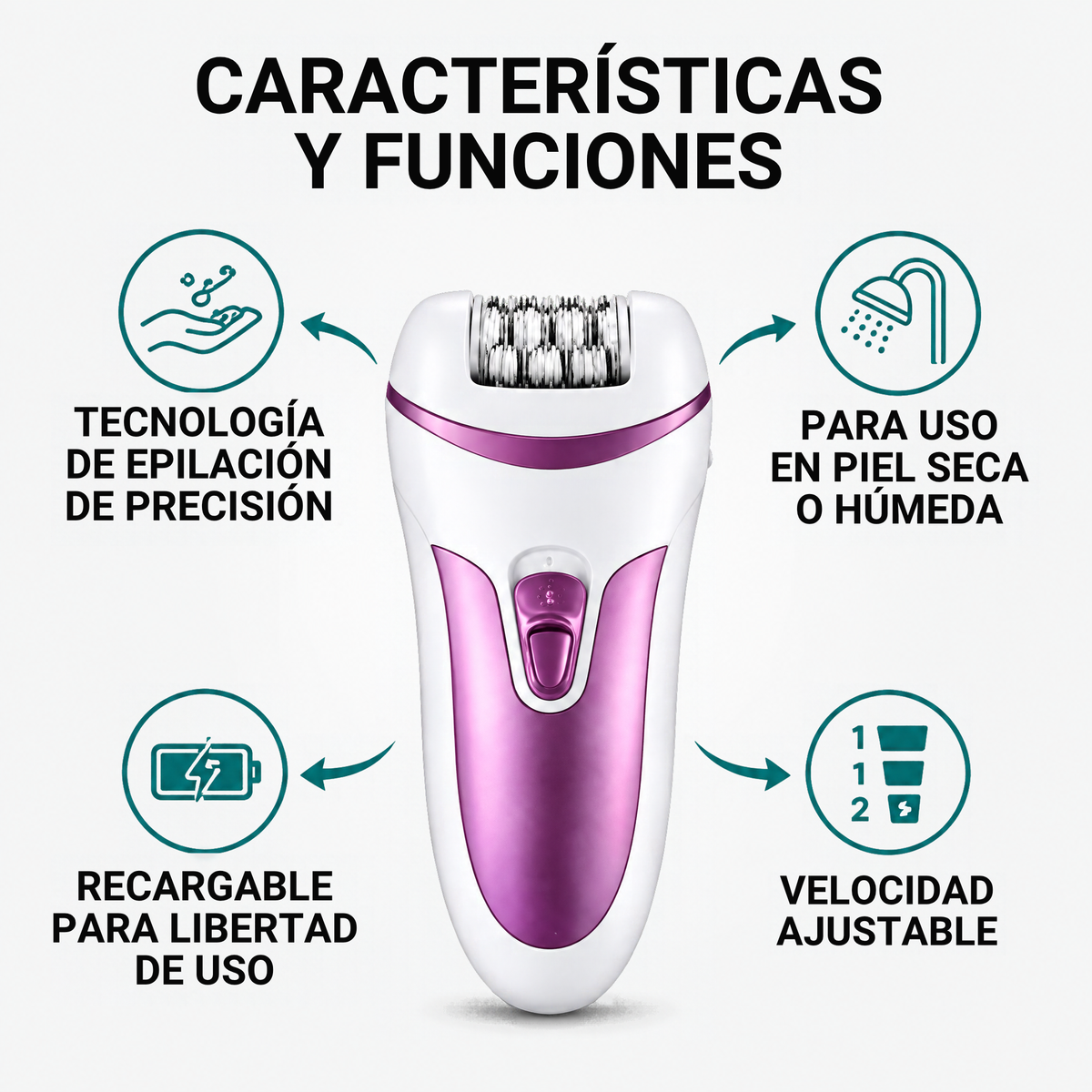 Depiladora Multifuncional 4 en 1 - GlowSkin
